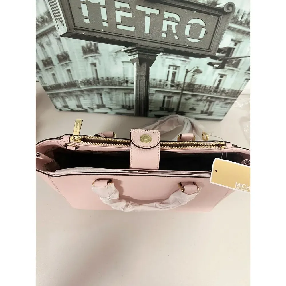 Michael Kors Kellen MD Satchel 35H7GSOT2L Blossom Pink Saffiano Leather